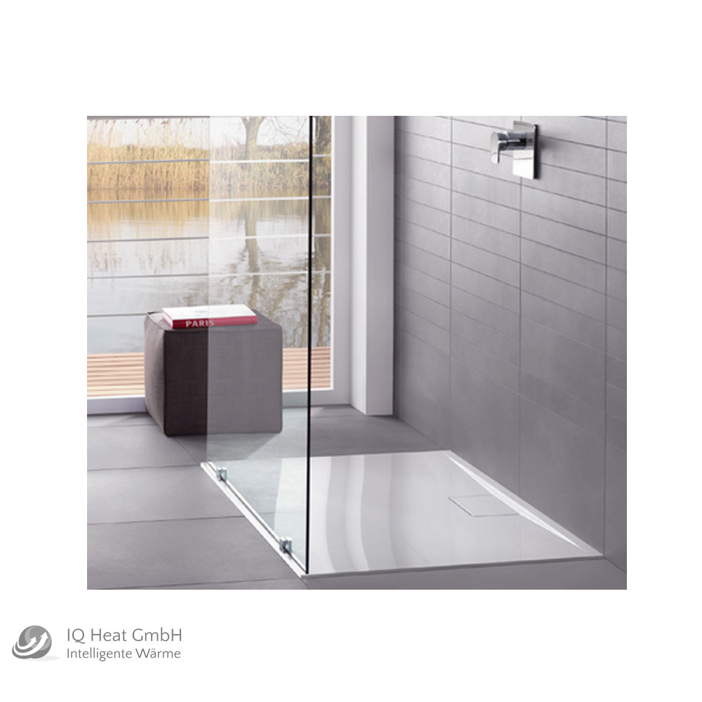 V&B Duschwanne Architectura MetalRim 90 x 90 x1,5 cm Ablauf Installations-Set