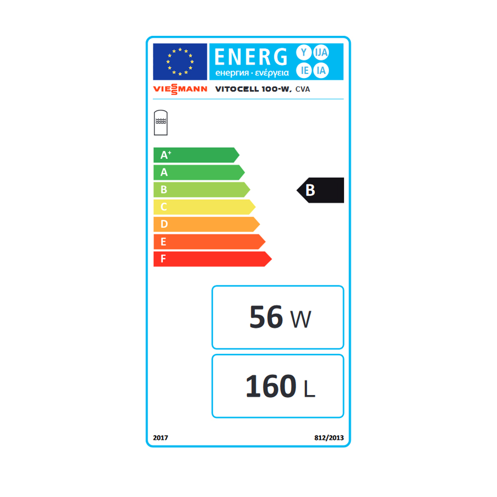Viessmann Warmwasserspeicher Vitocell 100-V (Typ CVAA) 160 Liter Speicher