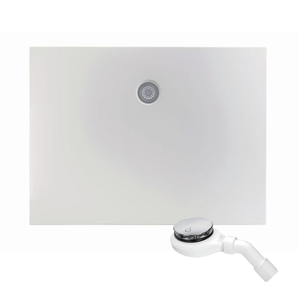 Chr. Schröder Mineralguss Duschwanne StoneFlat E 140 x 90 weiß mit Ablauf