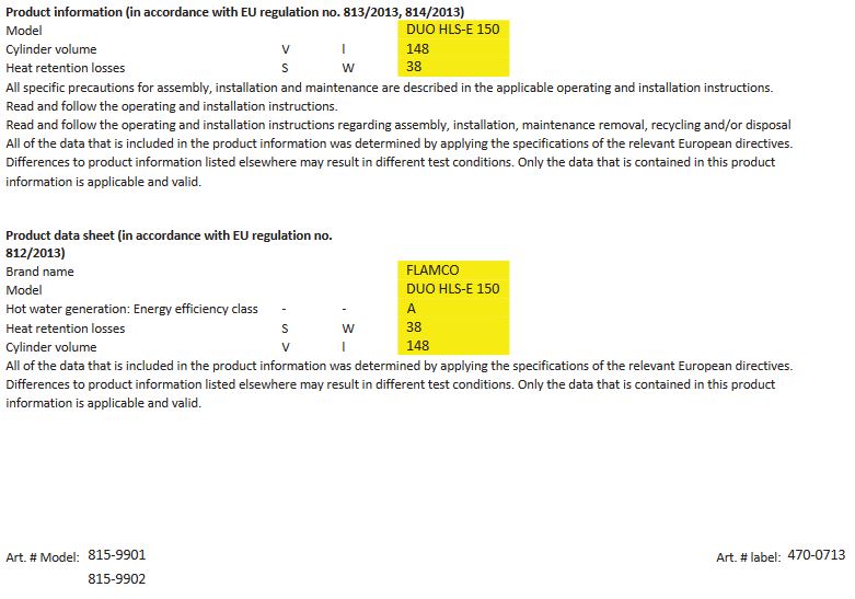 Flamco Edelstahl Standspeicher DUO HLS-E 150 weiß 70 mm Warmwasserspeicher