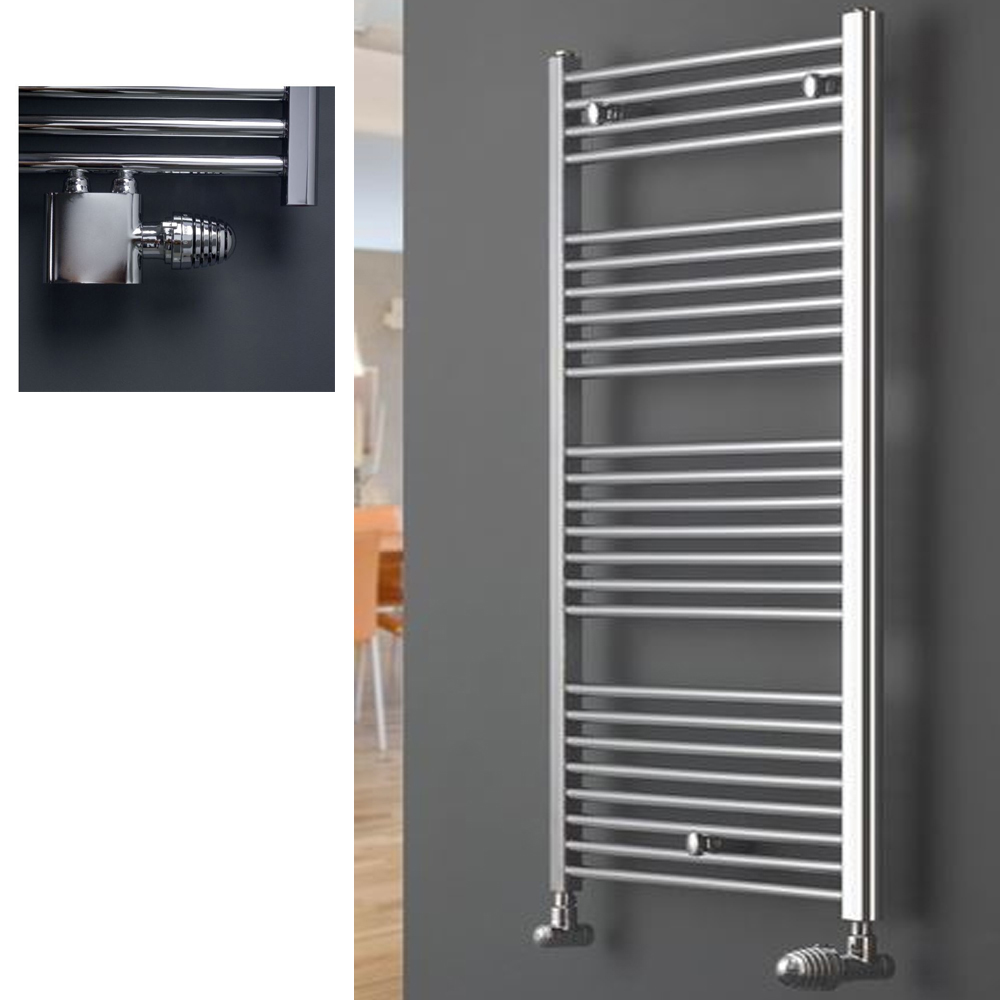 Badheizkörper Classic chrom gerade Badwärmer Handtuchheizkörper Heizkörper