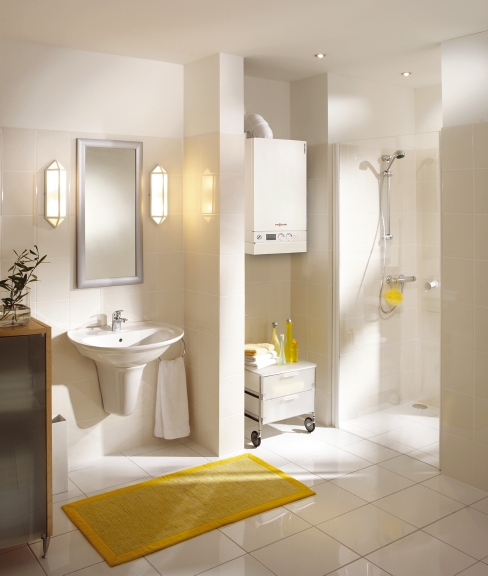 Viessmann Gasbrennwert Kombi Therme Vitodens 100-W  Vitotrol Abgas Anschluss