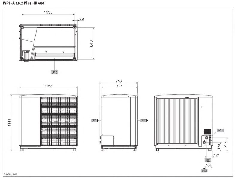 STIEBEL ELTRON Luft Wasser Wärmepumpe WPL-A 10.2 Plus HK 400 mono R290 206125