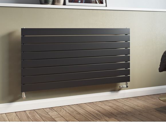 Design Paneelheizkörper horizontal Panio anthrazit Heizkörper Badheizkörper