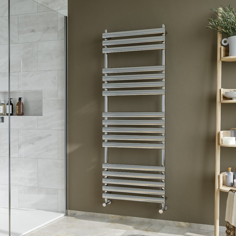 Corpotherma Badheizkörper Yta Chrom 1200 x 600 x 63 mm Designheizkörper