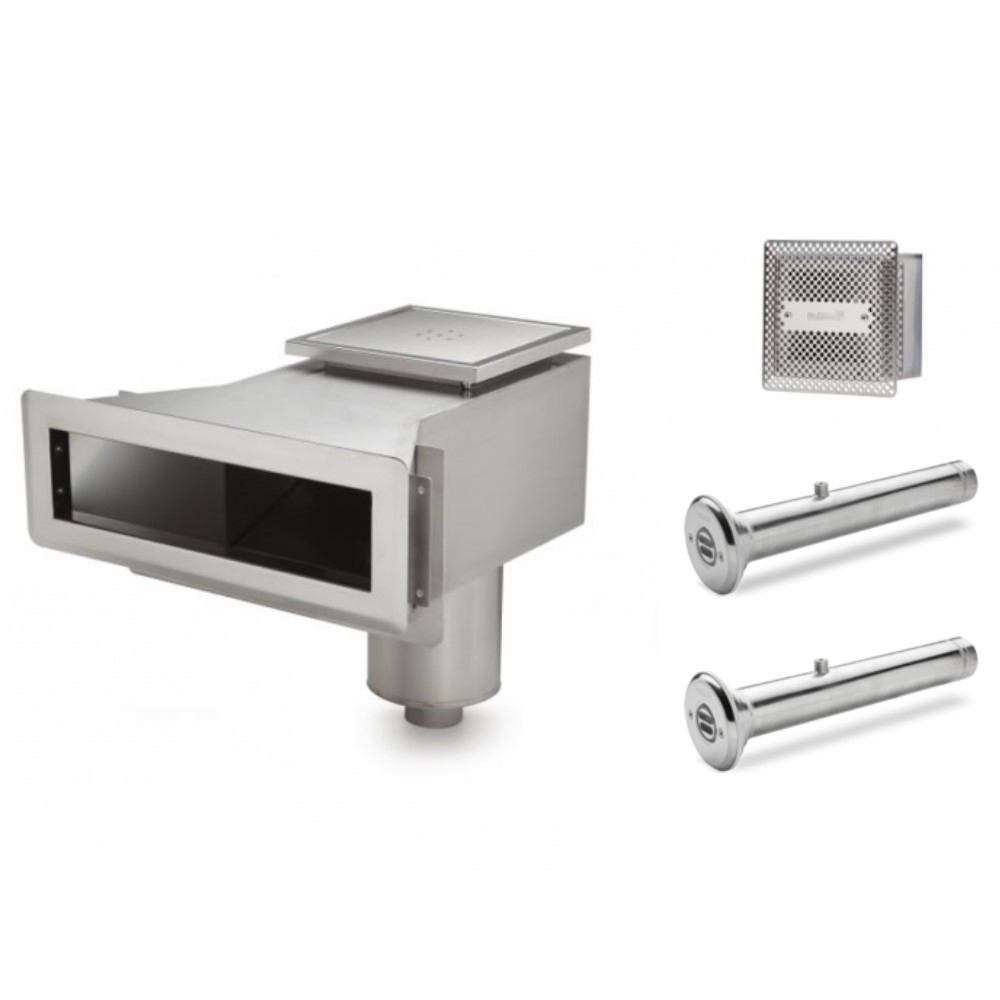 Pahlen Pool Einbauteileset Edelstahl Breitmaulskimmer Bodenablauf Düsen 52815