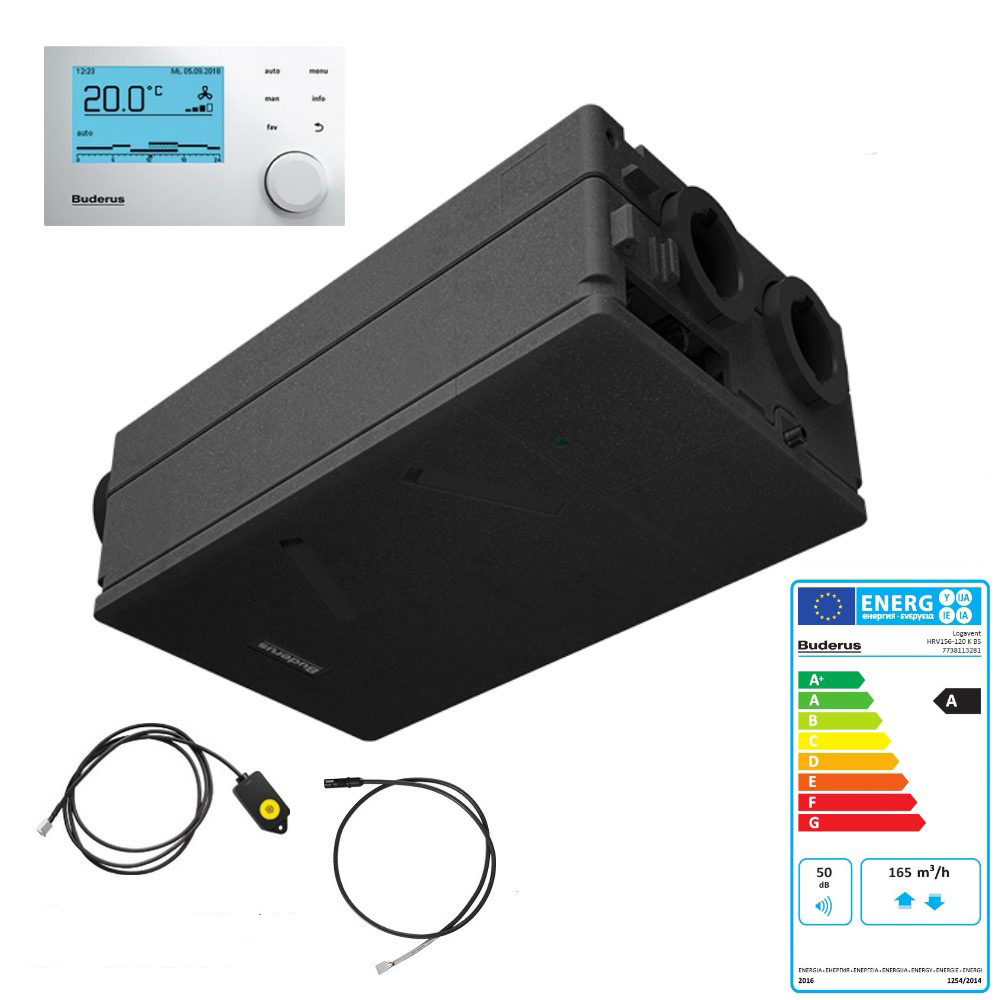 Buderus KWL Wohnungslüftungsgerät Logavent HRV156-120 K BS  Regelung VC310