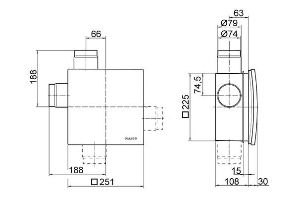 Maico Unterputzgehäuse ER-UPD für Ventilatoreinheit ER 100 ER 60 Lüfter