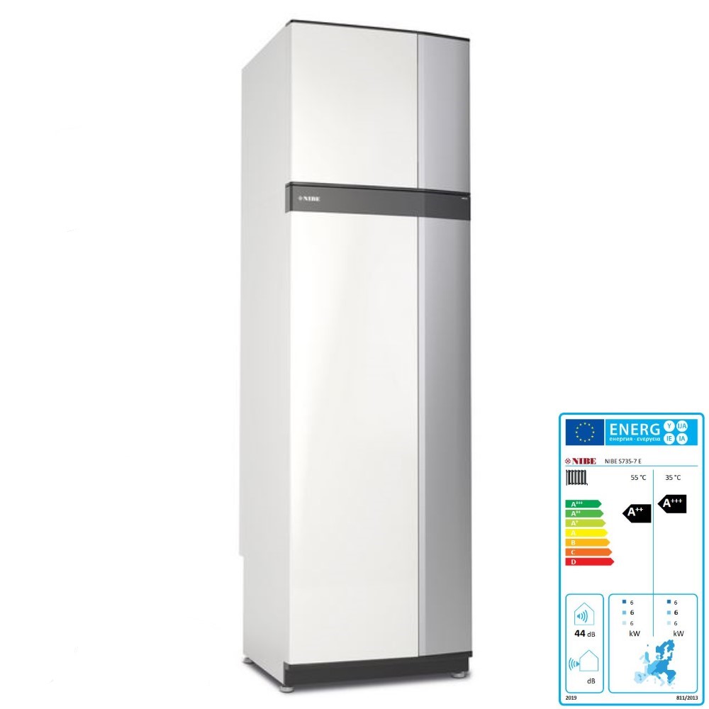 NIBE Abluftwärmepumpe S735 7 kW Heizung Lüftung Brauchwasserspeicher 066133