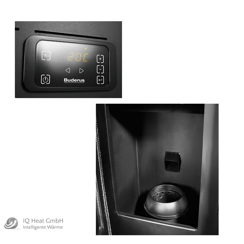 Buderus Logastyle Lamina Pelletofen 9,3 kW Wasser Kaminofen Kamin wassergeführt