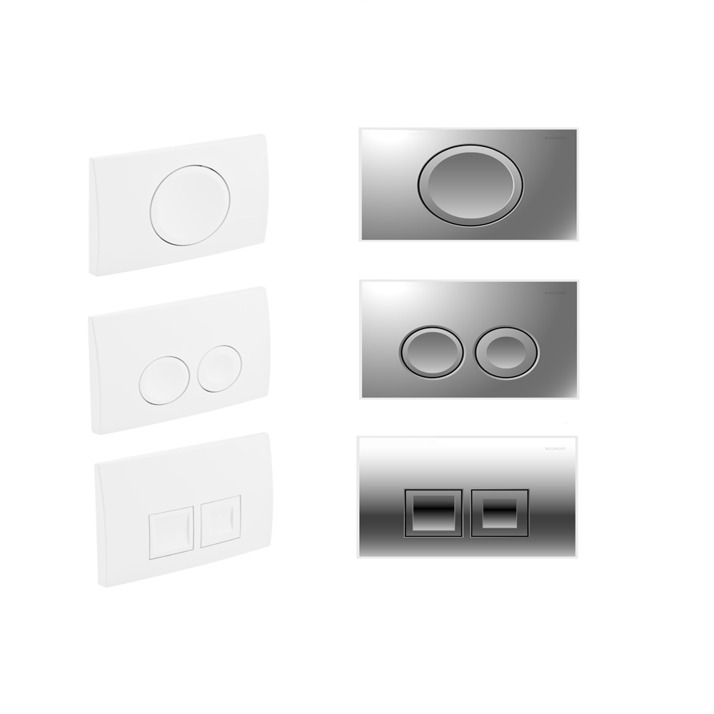 Geberit Betätigungsplatte Delta 21 seidenglanz-verchr. Artikel-Nr.: 115.125.46.1